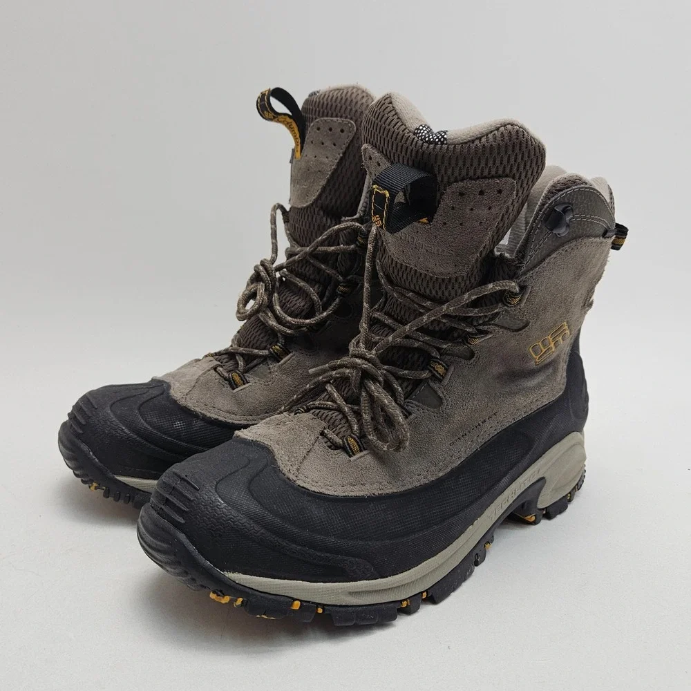 Columbia Bugaboot Plus III Mens 9.5 Grey Omni-Heat Waterproof Winter Snow Boots